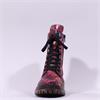 Rieker Laced Ankle Boot With Side Zip - Floral Multi